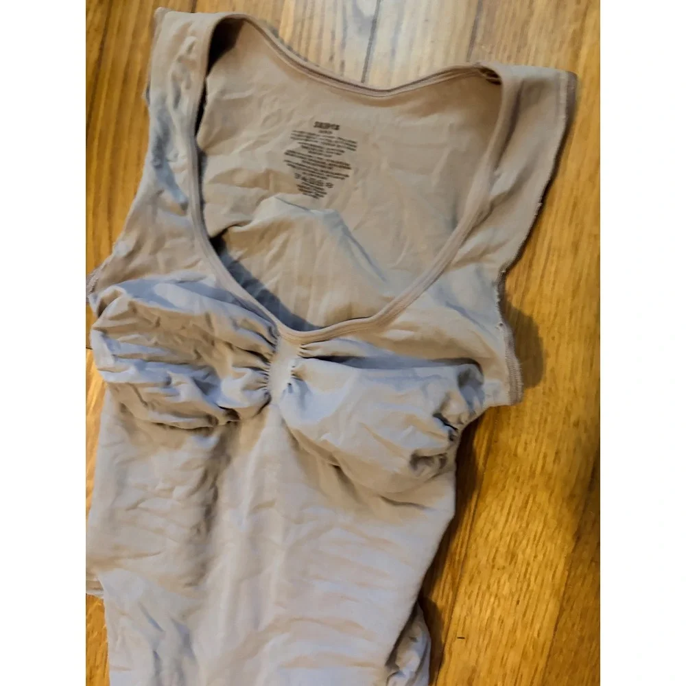 Skims Seamless Sculpt Bodysuit Brief Cut Clay Beige Size M Medium